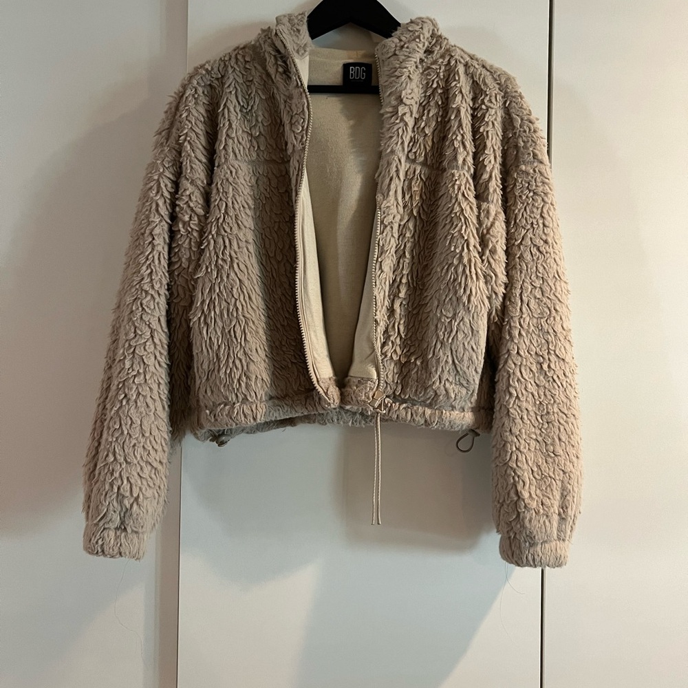 Urban Outfitters Women's Tan Sherpa Jacket